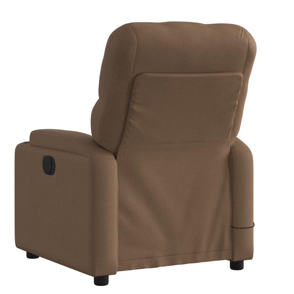 Fauteuil de massage inclinable Marron Tissu Fauteuils vidaXL   