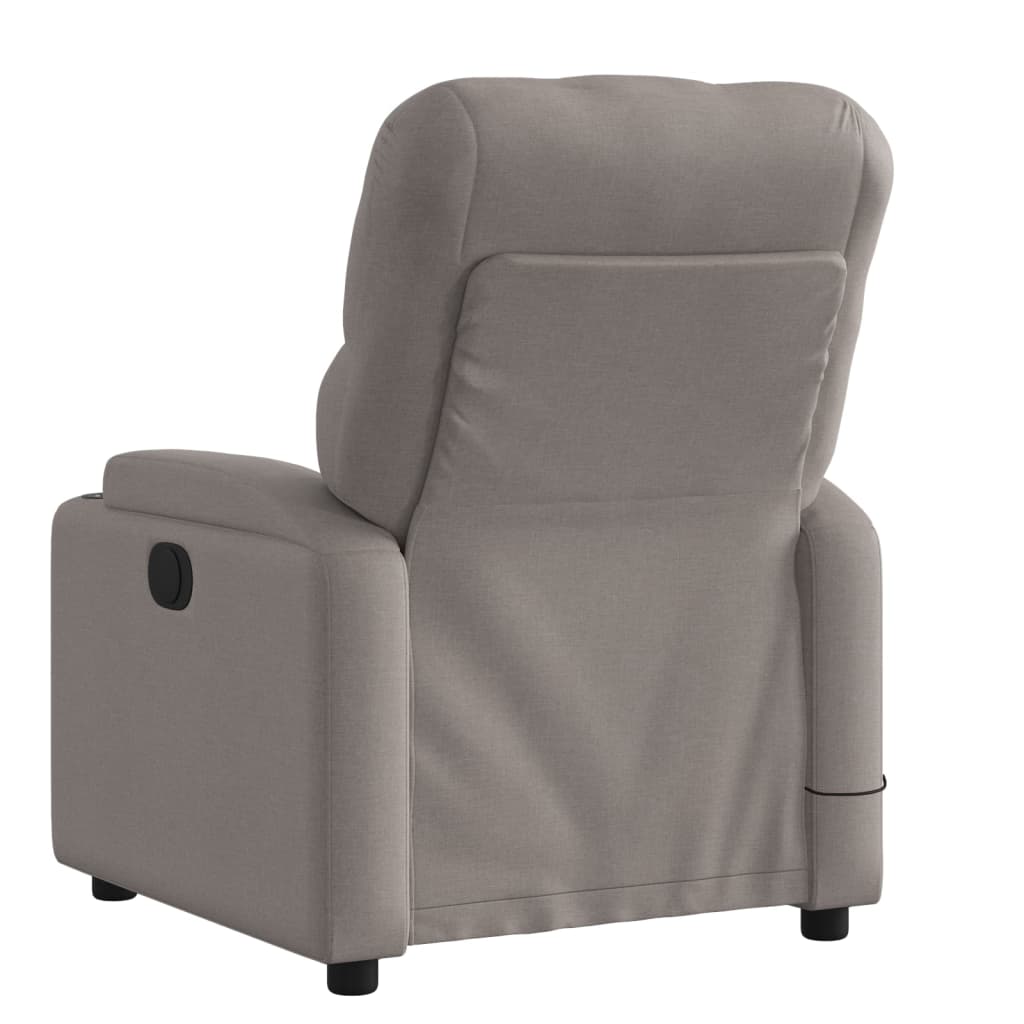 Fauteuil de massage inclinable Taupe Tissu Fauteuils vidaXL   