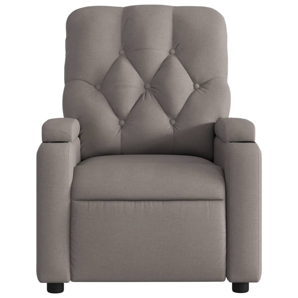 Fauteuil de massage inclinable Taupe Tissu Fauteuils vidaXL   