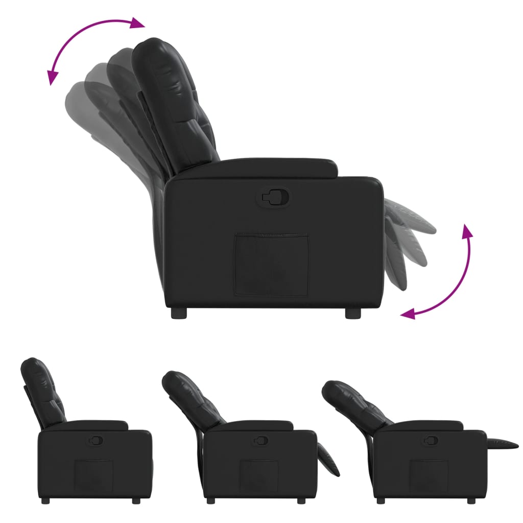 Fauteuil inclinable Noir Similicuir - Xios Store SNC