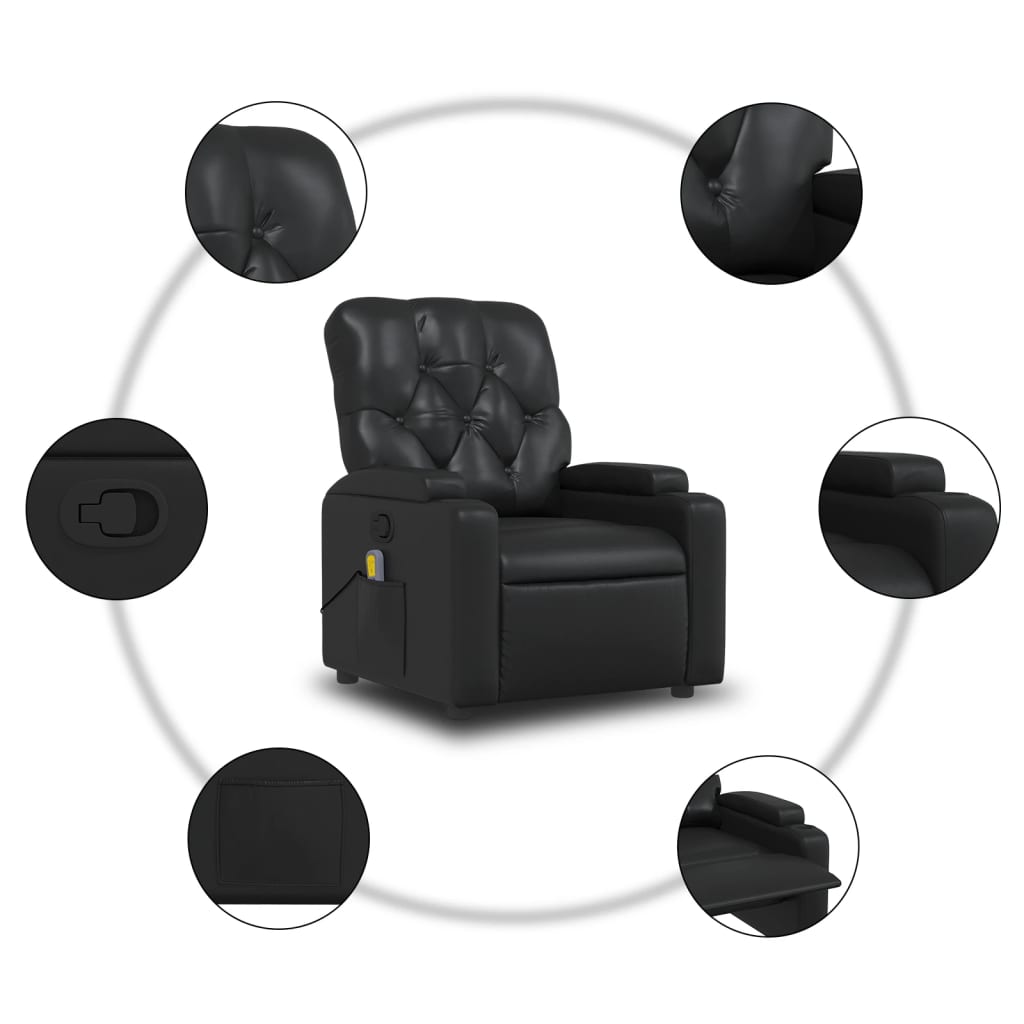 Fauteuil inclinable Noir Similicuir - Xios Store SNC