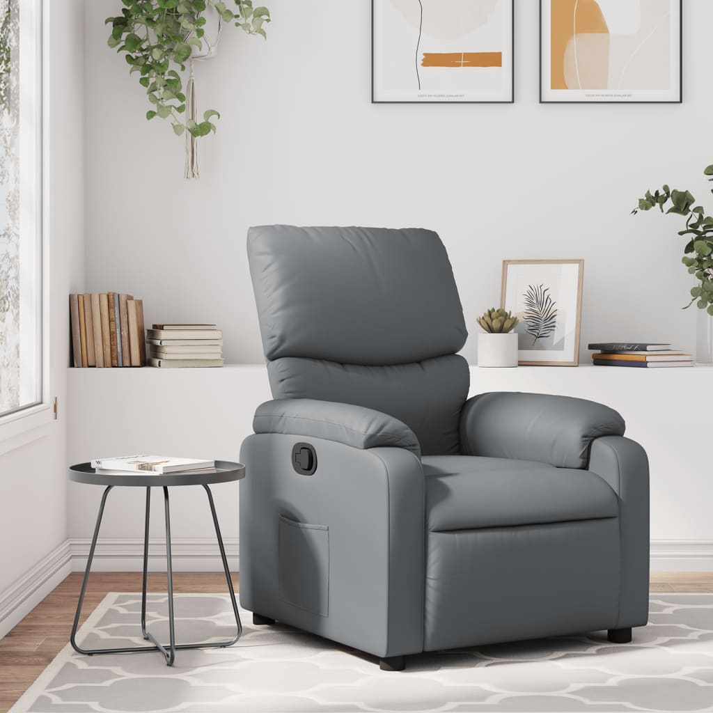 Fauteuil inclinable Gris Similicuir - Xios Store SNC