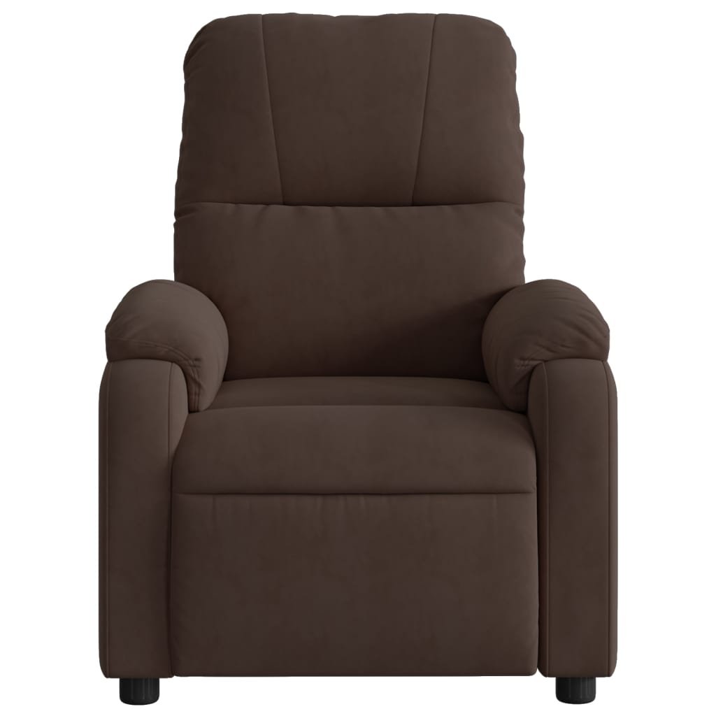 Fauteuil inclinable de massage marron tissu microfibre Fauteuils vidaXL   