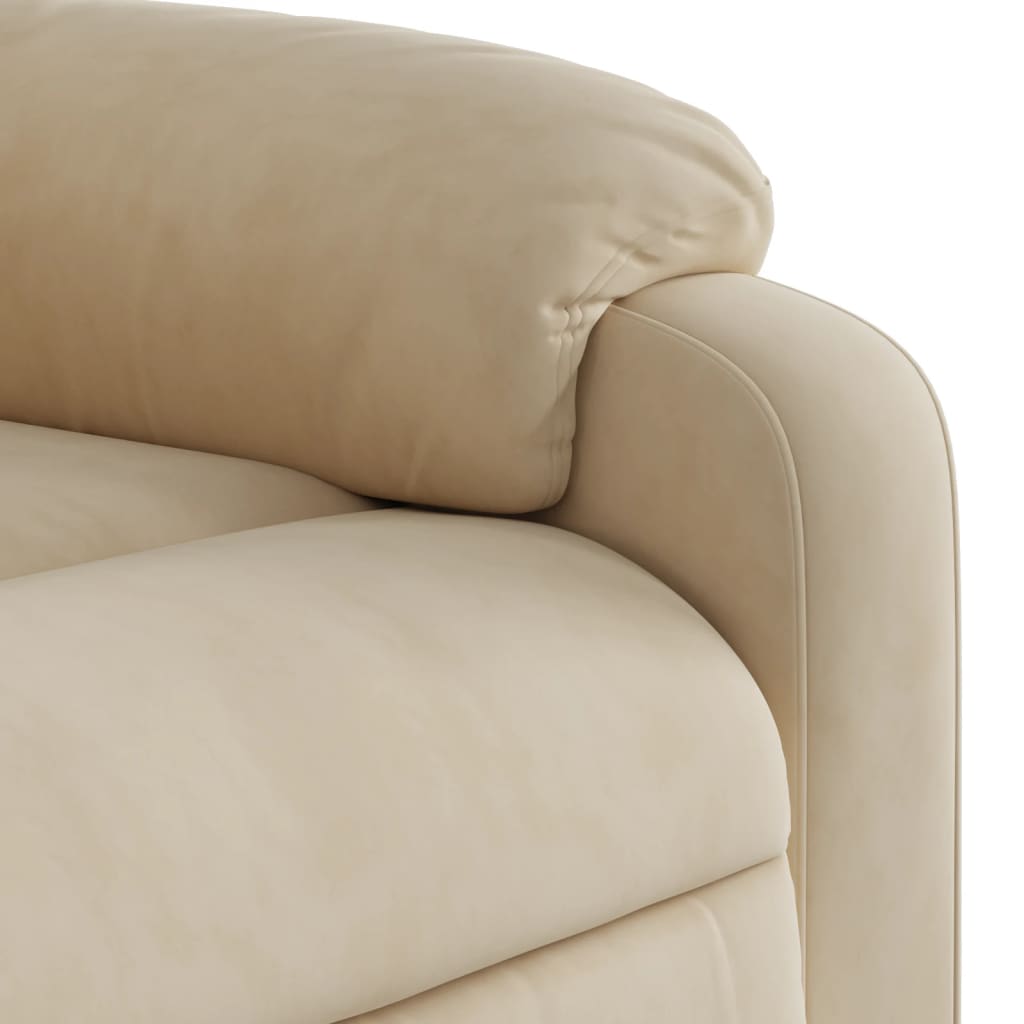 Fauteuil inclinable de massage crème tissu microfibre Fauteuils vidaXL   