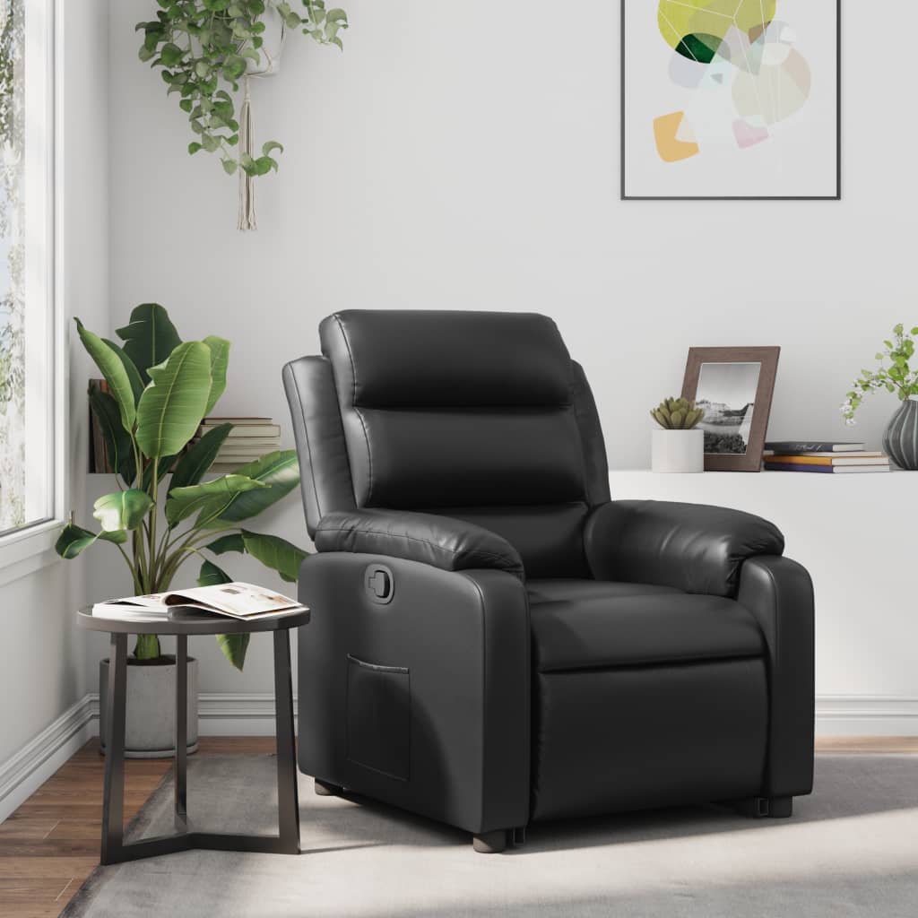 Fauteuil inclinable Noir Similicuir Fauteuils vidaXL   