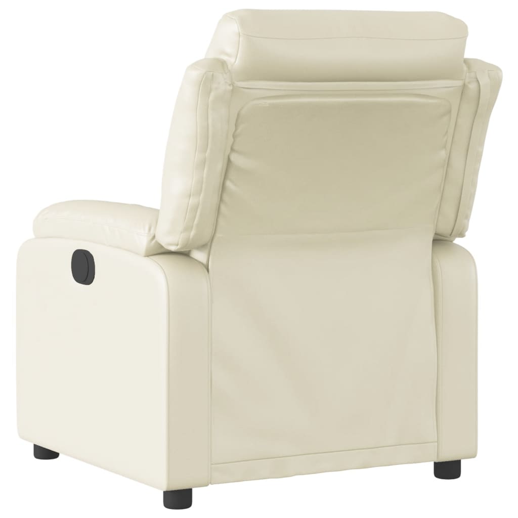 Fauteuil inclinable Crème Similicuir Fauteuils vidaXL   