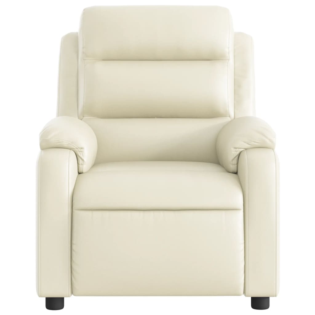 Fauteuil inclinable Crème Similicuir Fauteuils vidaXL   