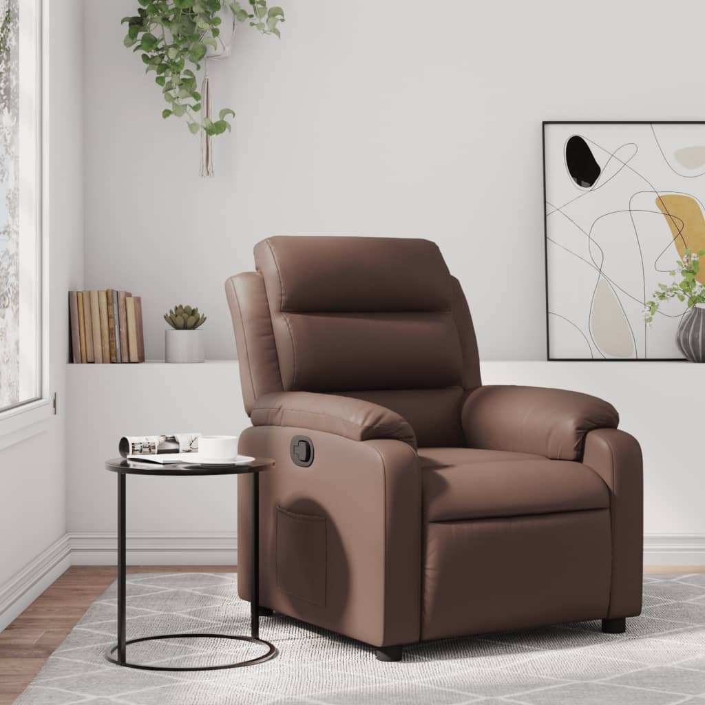 Fauteuil inclinable Marron Similicuir - Xios Store SNC