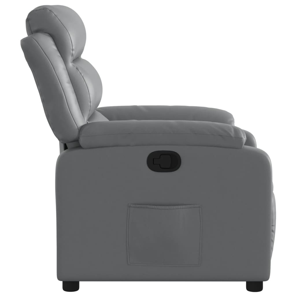 Fauteuil inclinable Gris Similicuir Fauteuils vidaXL   