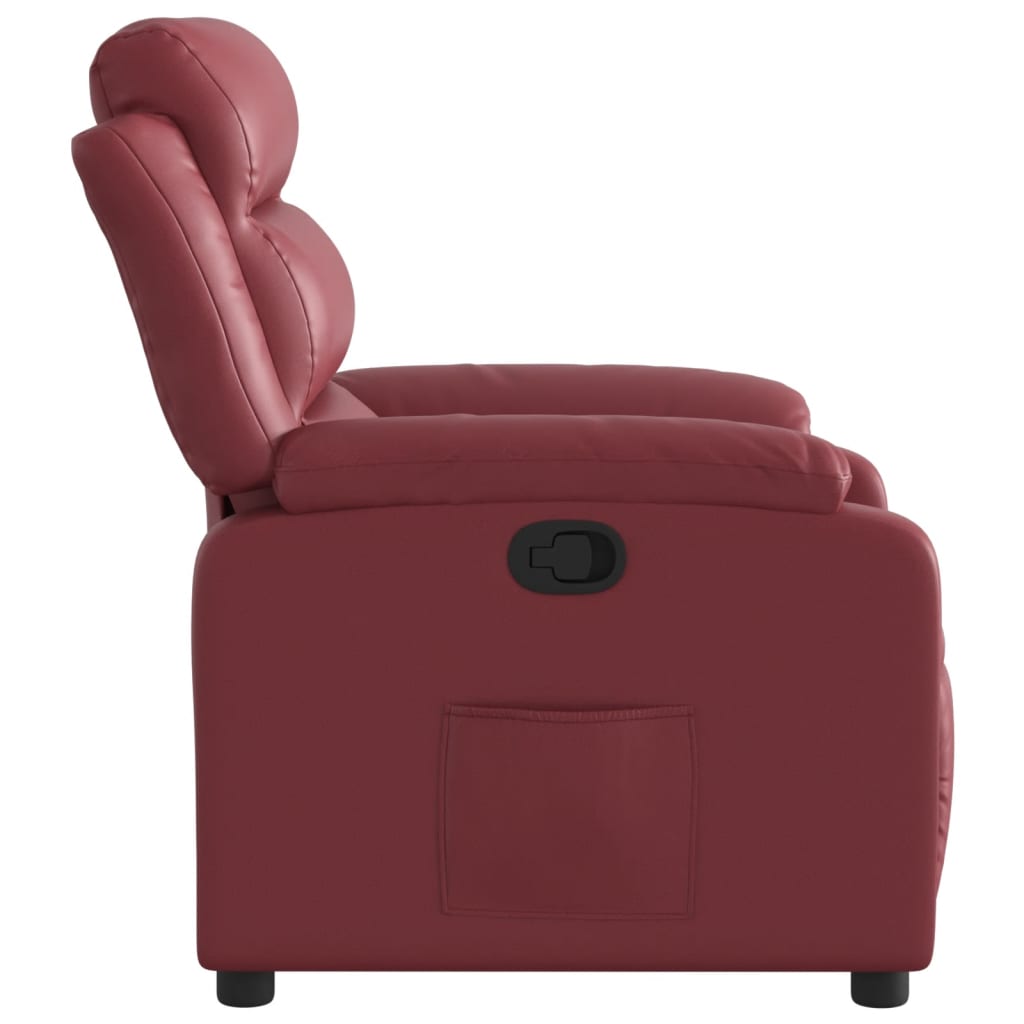 Fauteuil inclinable Rouge bordeaux Similicuir - Xios Store SNC