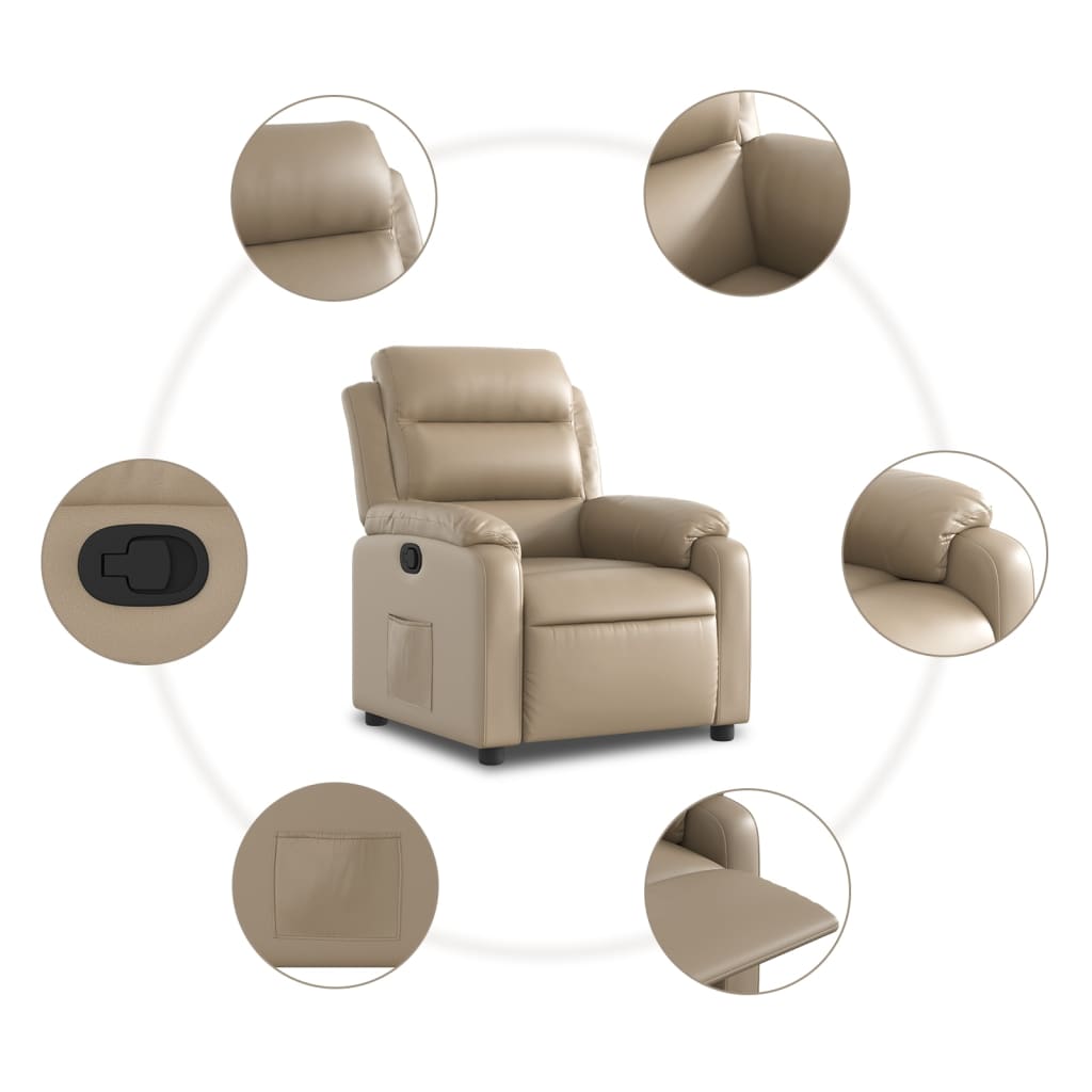 Fauteuil inclinable Cappuccino Similicuir - Xios Store SNC