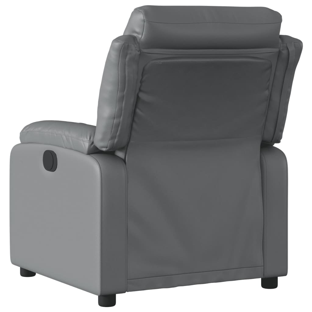 Fauteuil de massage inclinable Gris Similicuir Fauteuils vidaXL   