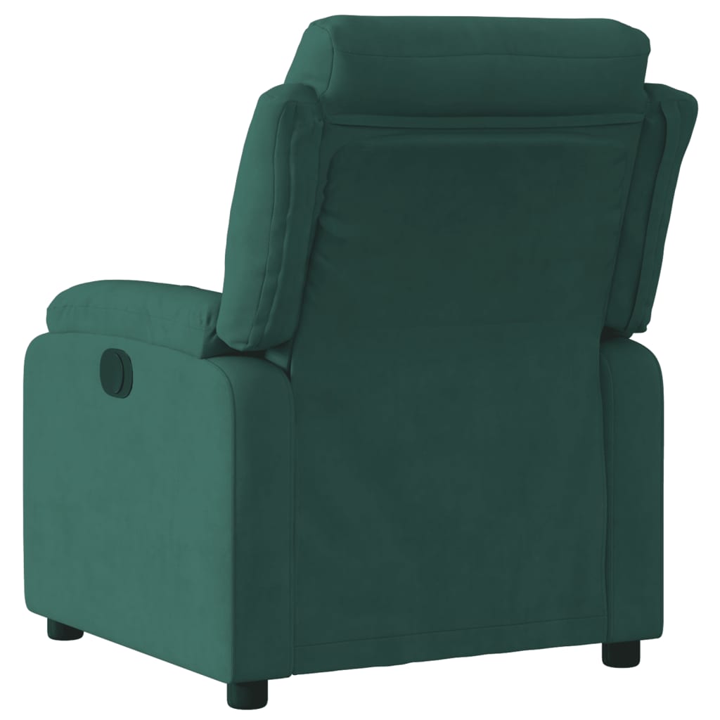 Fauteuil inclinable vert foncé velours Fauteuils vidaXL   