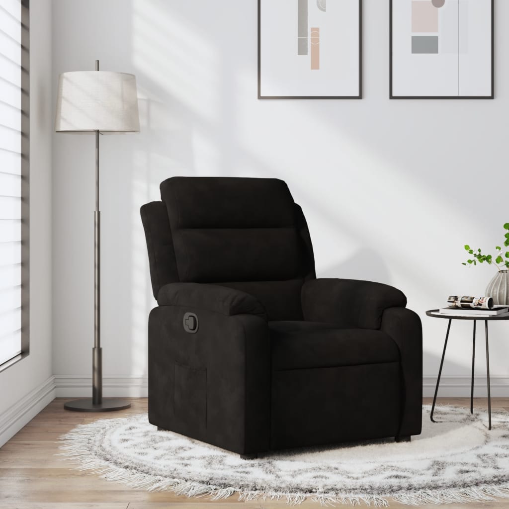 Fauteuil inclinable noir velours Fauteuils vidaXL   