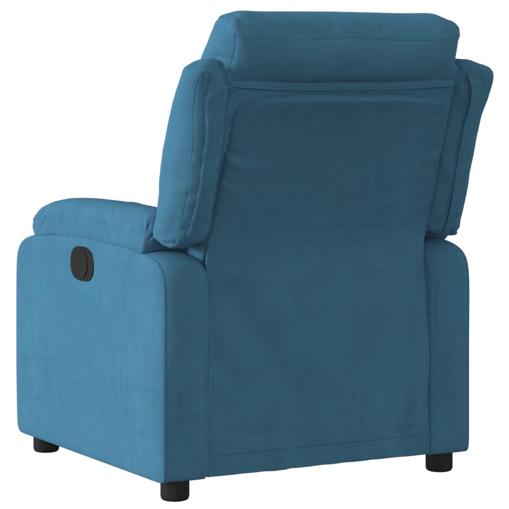 Fauteuil inclinable bleu velours Fauteuils vidaXL   