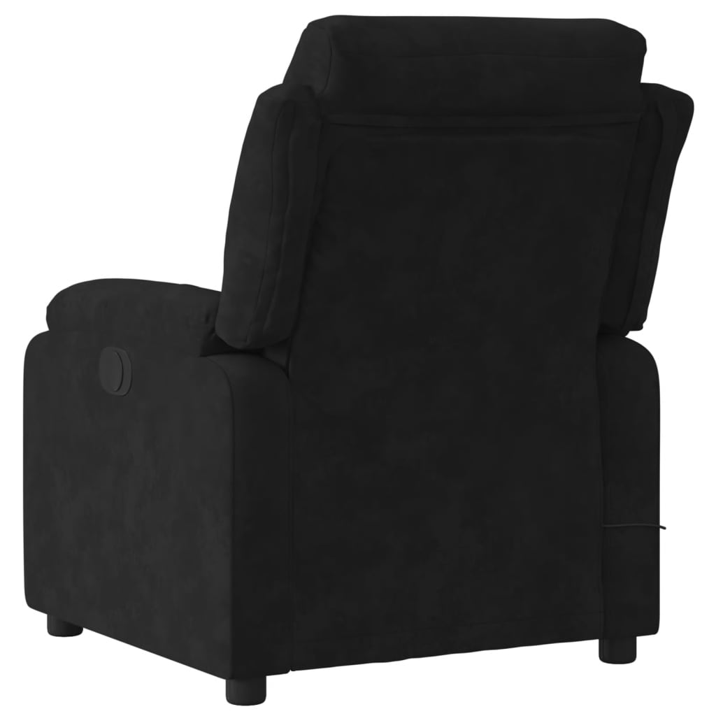 Fauteuil de massage inclinable noir velours Fauteuils vidaXL   