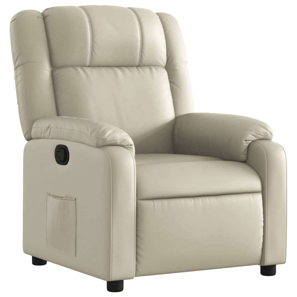 Fauteuil inclinable Crème Similicuir - Xios Store SNC