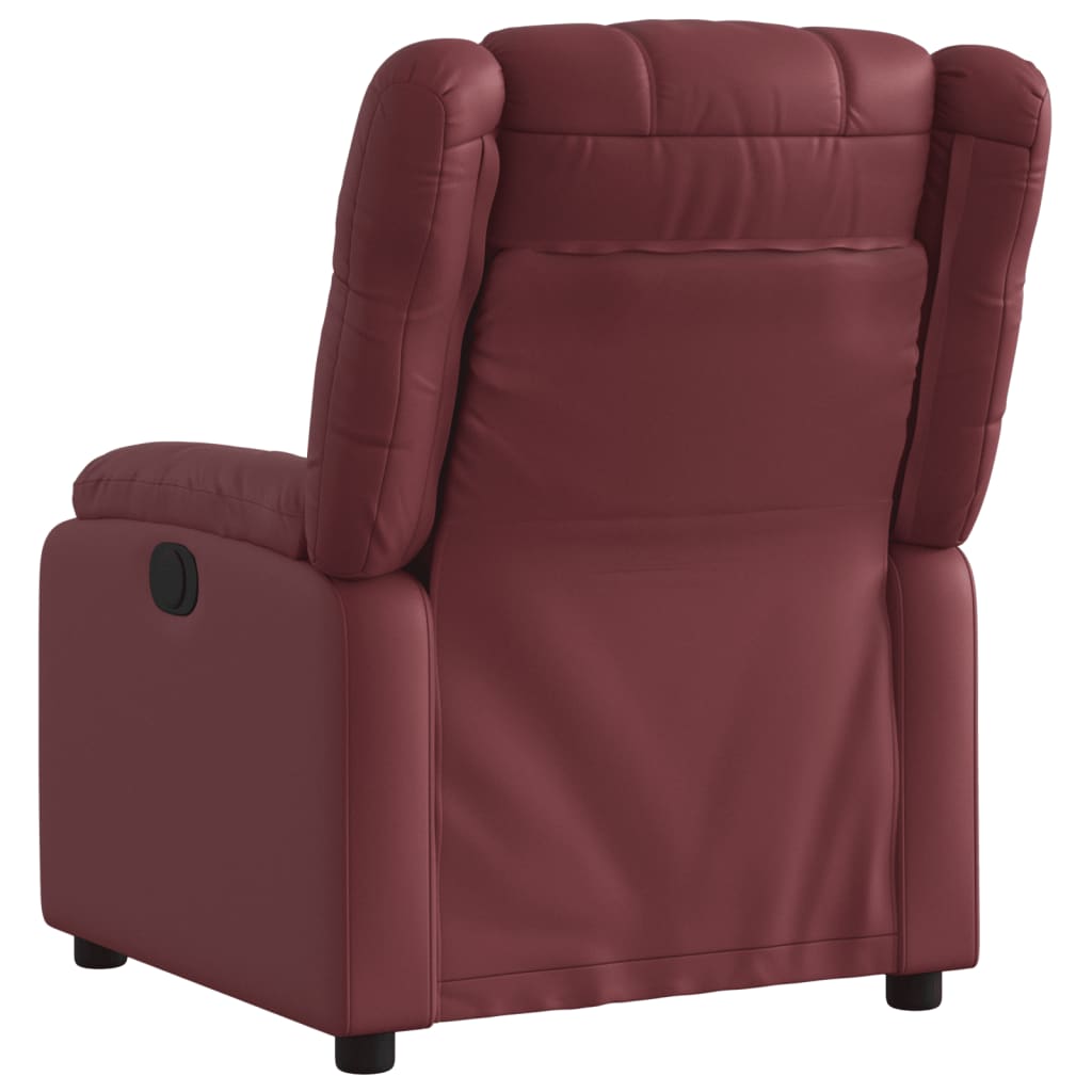 Fauteuil inclinable Rouge bordeaux Similicuir Fauteuils vidaXL   