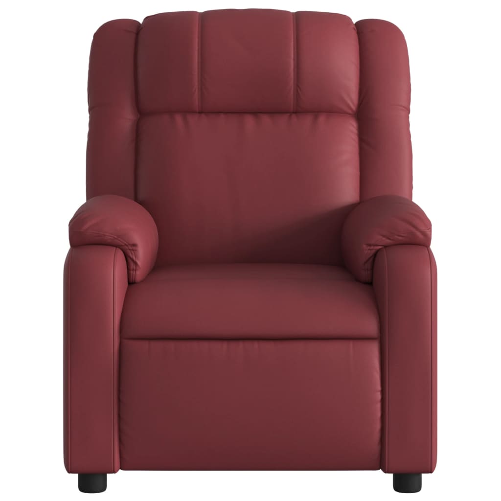 Fauteuil inclinable Rouge bordeaux Similicuir Fauteuils vidaXL   