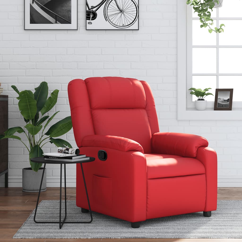 Fauteuil inclinable Rouge Similicuir - Xios Store SNC