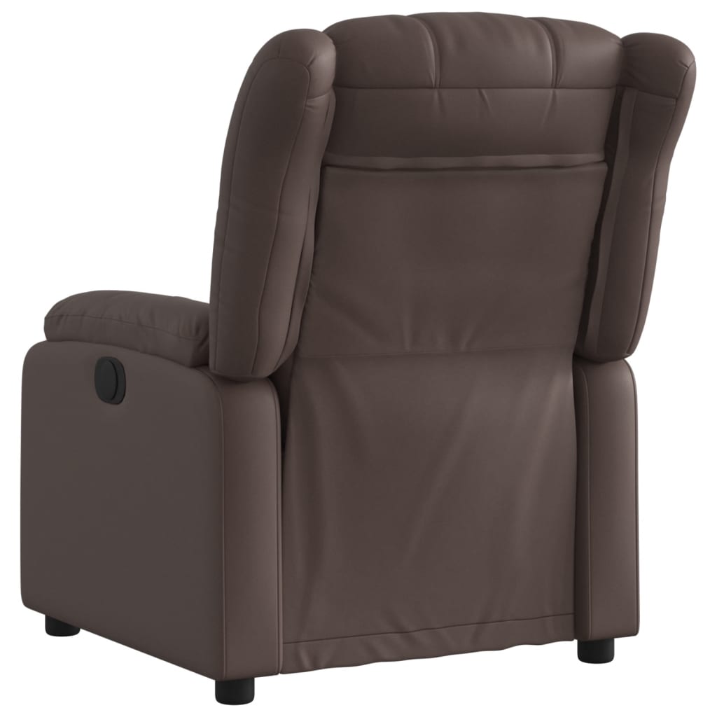 Fauteuil inclinable Marron Similicuir Fauteuils vidaXL   