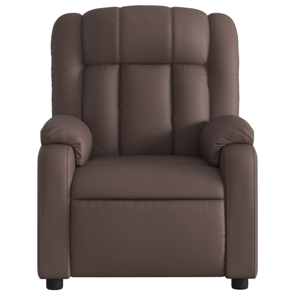 Fauteuil inclinable Marron Similicuir Fauteuils vidaXL   