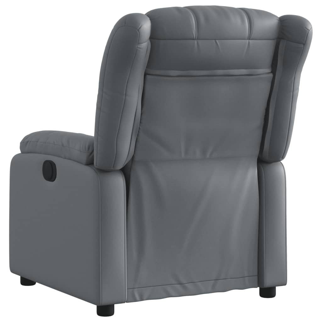 Fauteuil inclinable Gris Similicuir Fauteuils vidaXL   