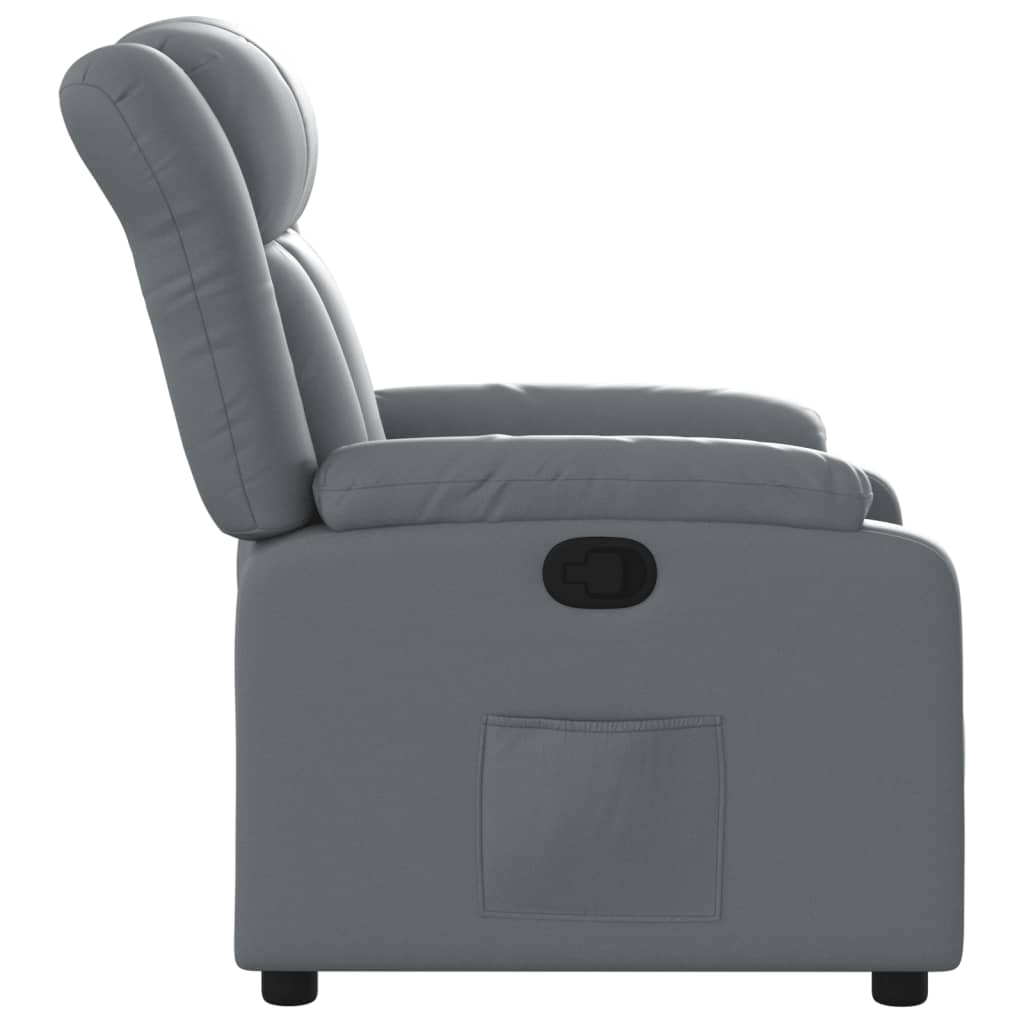 Fauteuil inclinable Gris Similicuir Fauteuils vidaXL   