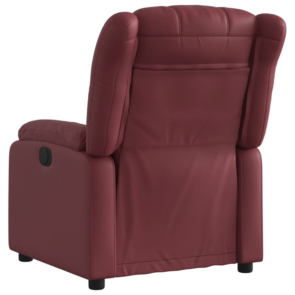 Fauteuil inclinable Rouge bordeaux Similicuir Fauteuils vidaXL   