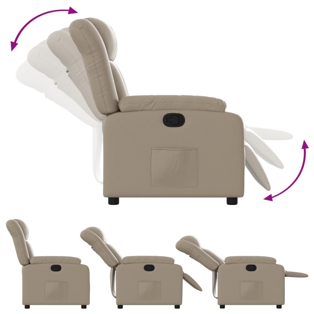 Fauteuil inclinable Cappuccino Similicuir Fauteuils vidaXL   