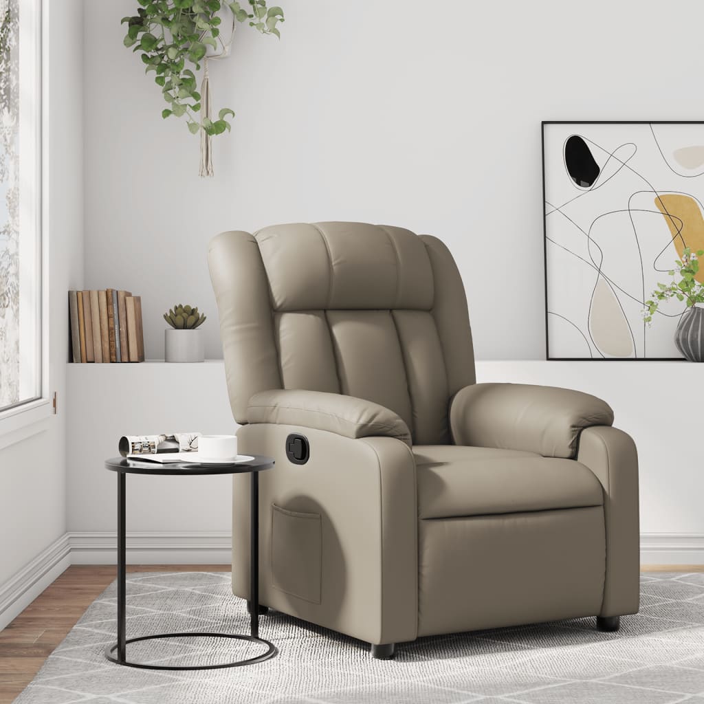 Fauteuil inclinable Cappuccino Similicuir Fauteuils vidaXL   