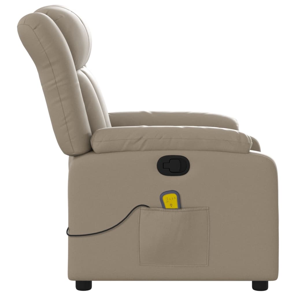 Fauteuil de massage inclinable Cappuccino Similicuir Fauteuils vidaXL   