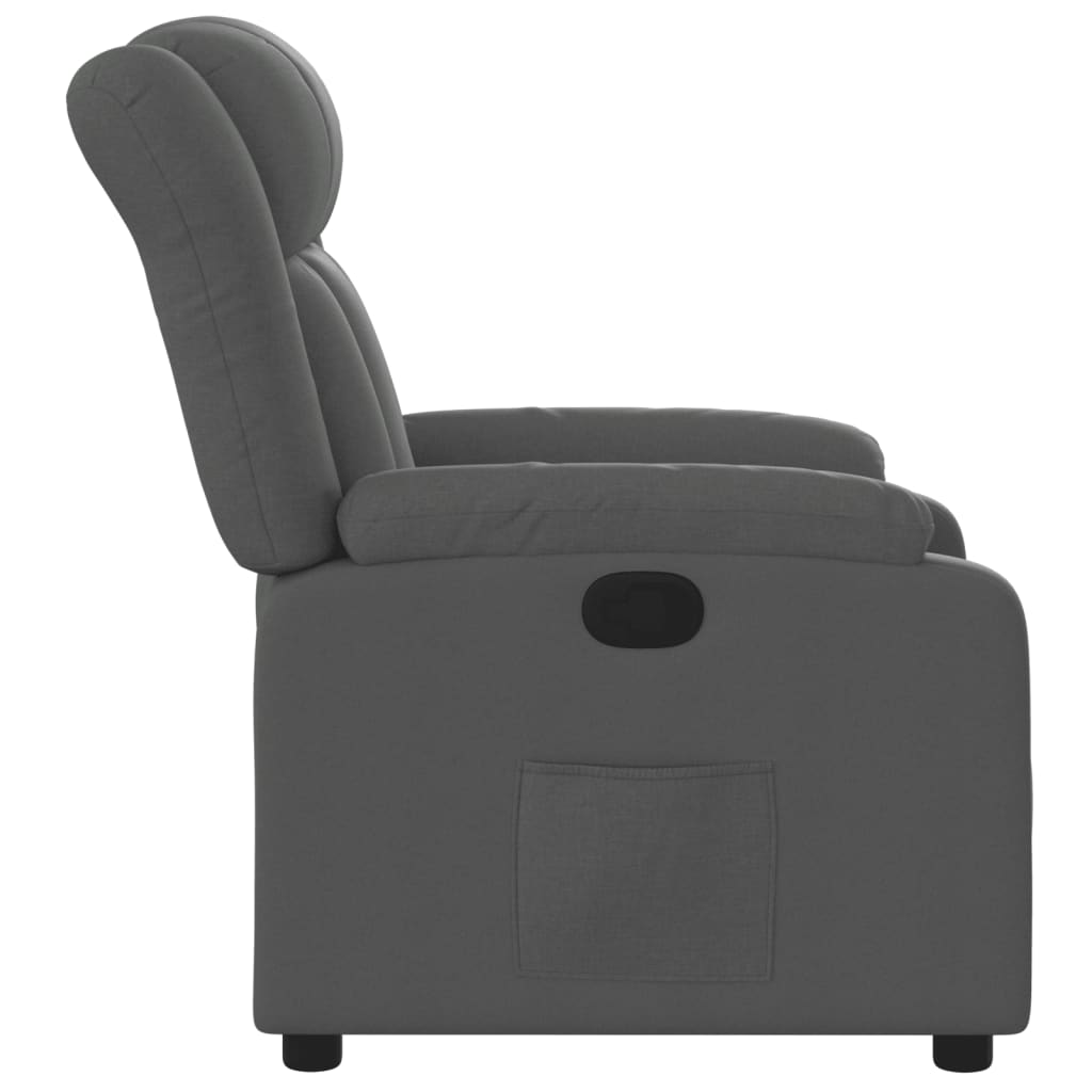 Fauteuil inclinable Gris foncé Tissu Fauteuils vidaXL   