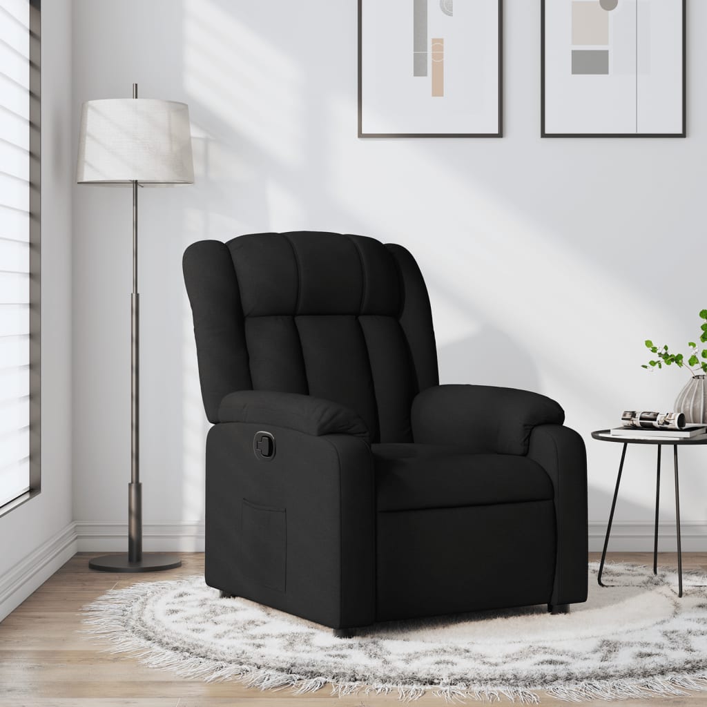 Fauteuil inclinable Noir Tissu Fauteuils vidaXL   