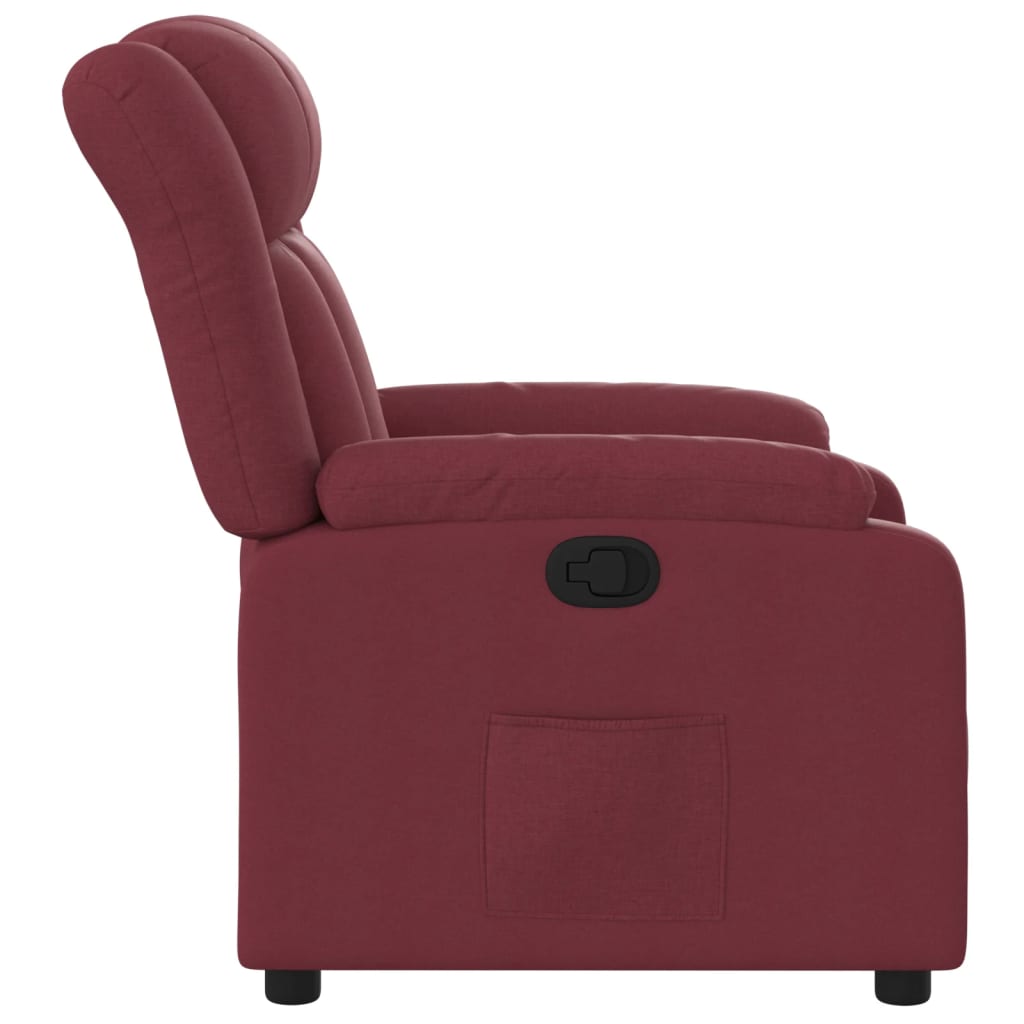 Fauteuil inclinable Rouge bordeaux Tissu - Xios Store SNC