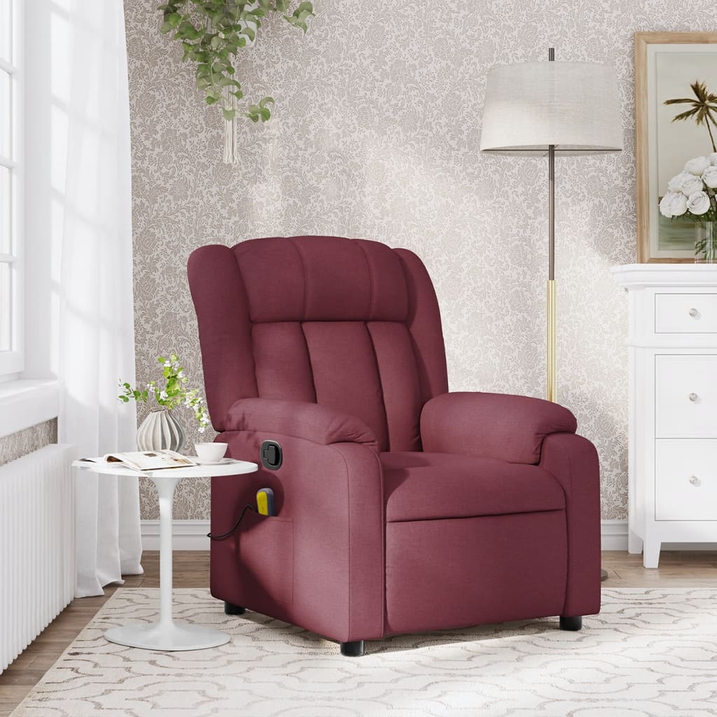 Fauteuil de massage inclinable Rouge bordeaux Tissu