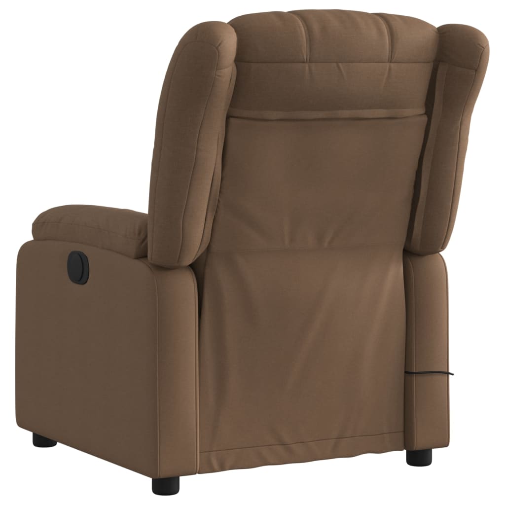 Fauteuil de massage inclinable Marron Tissu Fauteuils vidaXL