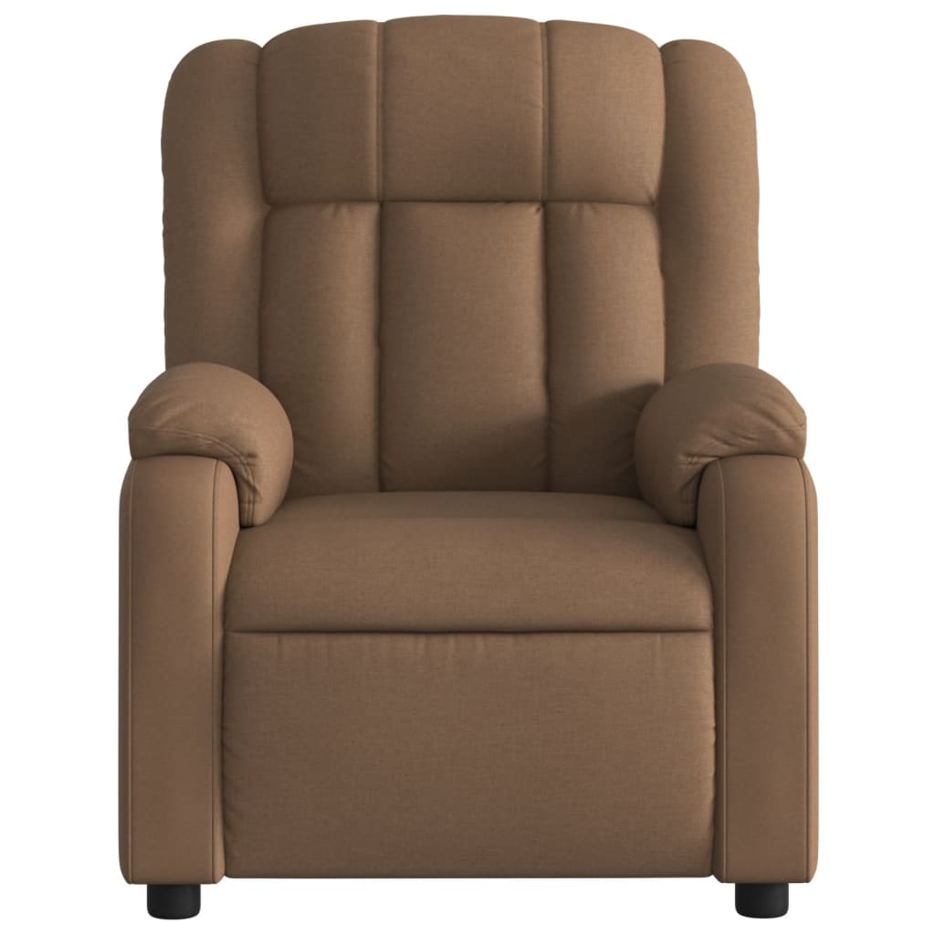 Fauteuil de massage inclinable Marron Tissu Fauteuils vidaXL