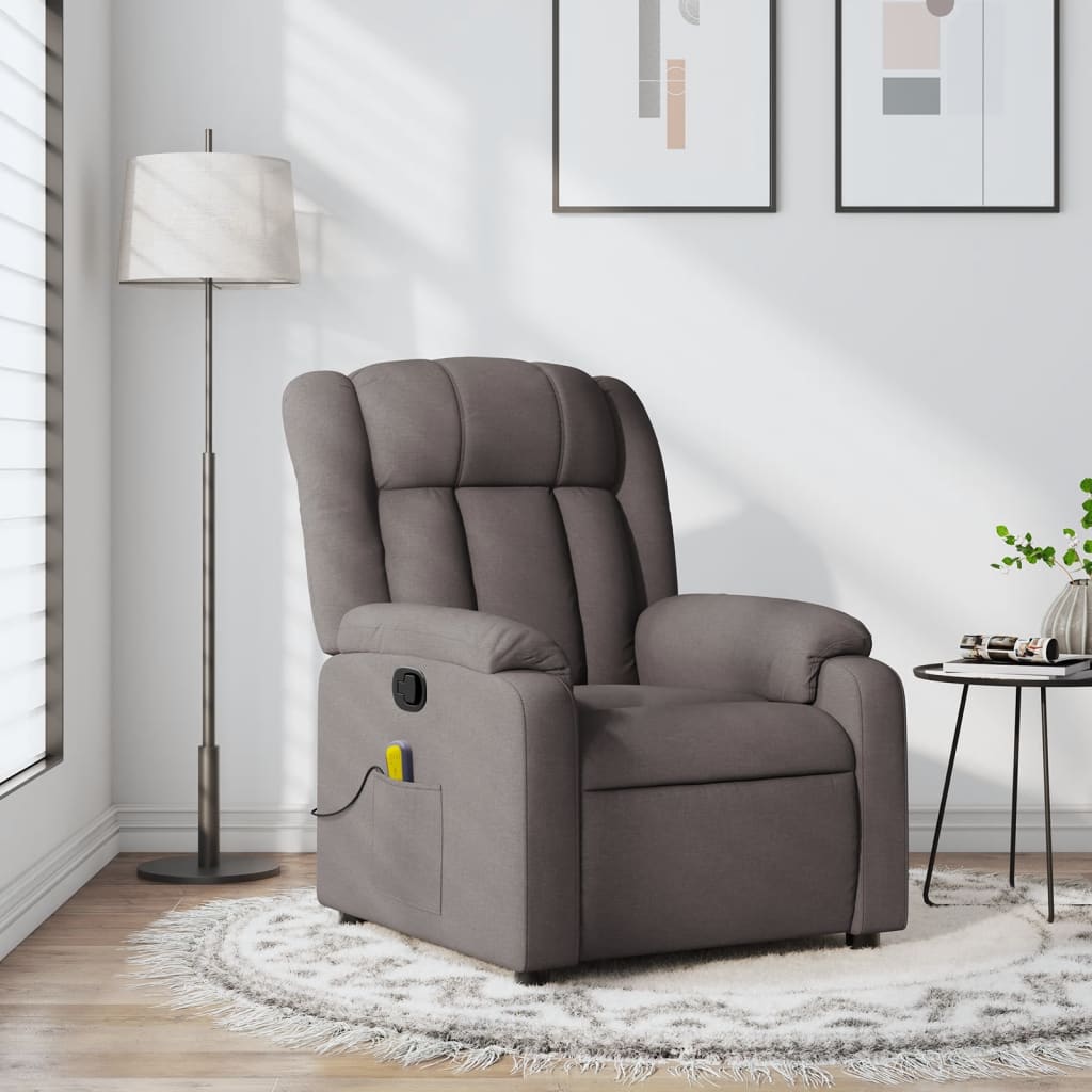 Fauteuil de massage inclinable Taupe Tissu - Xios Store SNC