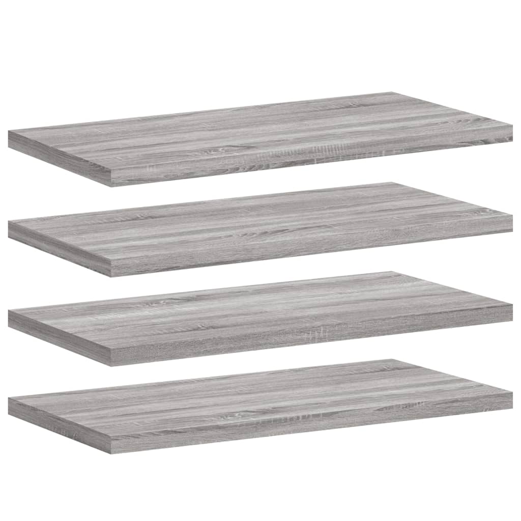 Étagères murales 4 pcs sonoma gris 40x20x1,5 cm bois ingénierie Étagères vidaXL   