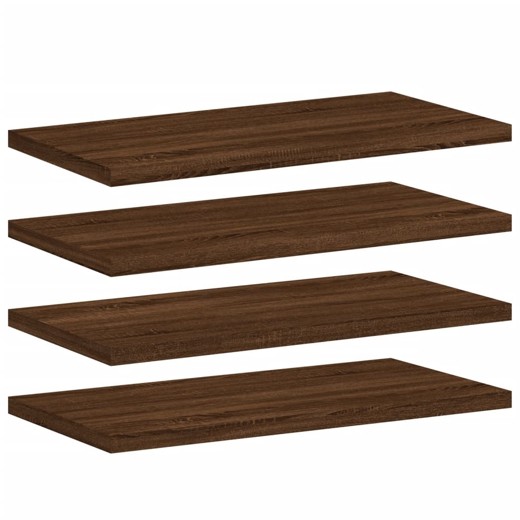 Étagères murales 4 pcs chêne marron 40x20x1,5cm bois ingénierie Étagères vidaXL   