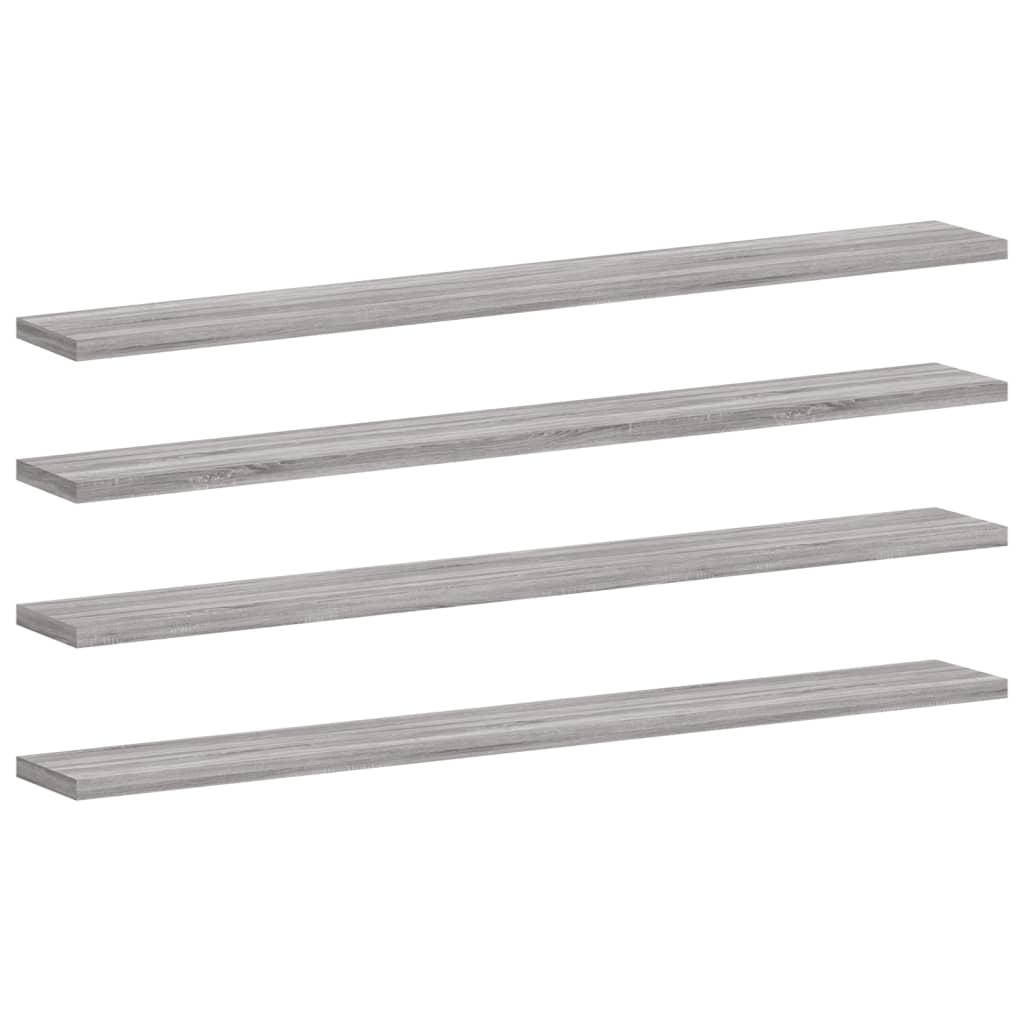 Étagères murales 4 pcs sonoma gris 80x10x1,5 cm bois ingénierie Étagères vidaXL   