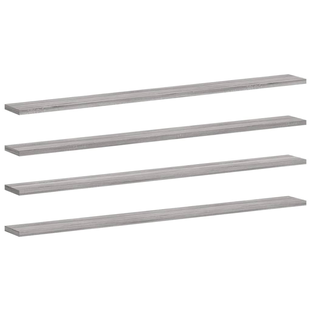 Étagères murales 4 pcs sonoma gris 100x10x1,5cm bois ingénierie Étagères vidaXL   