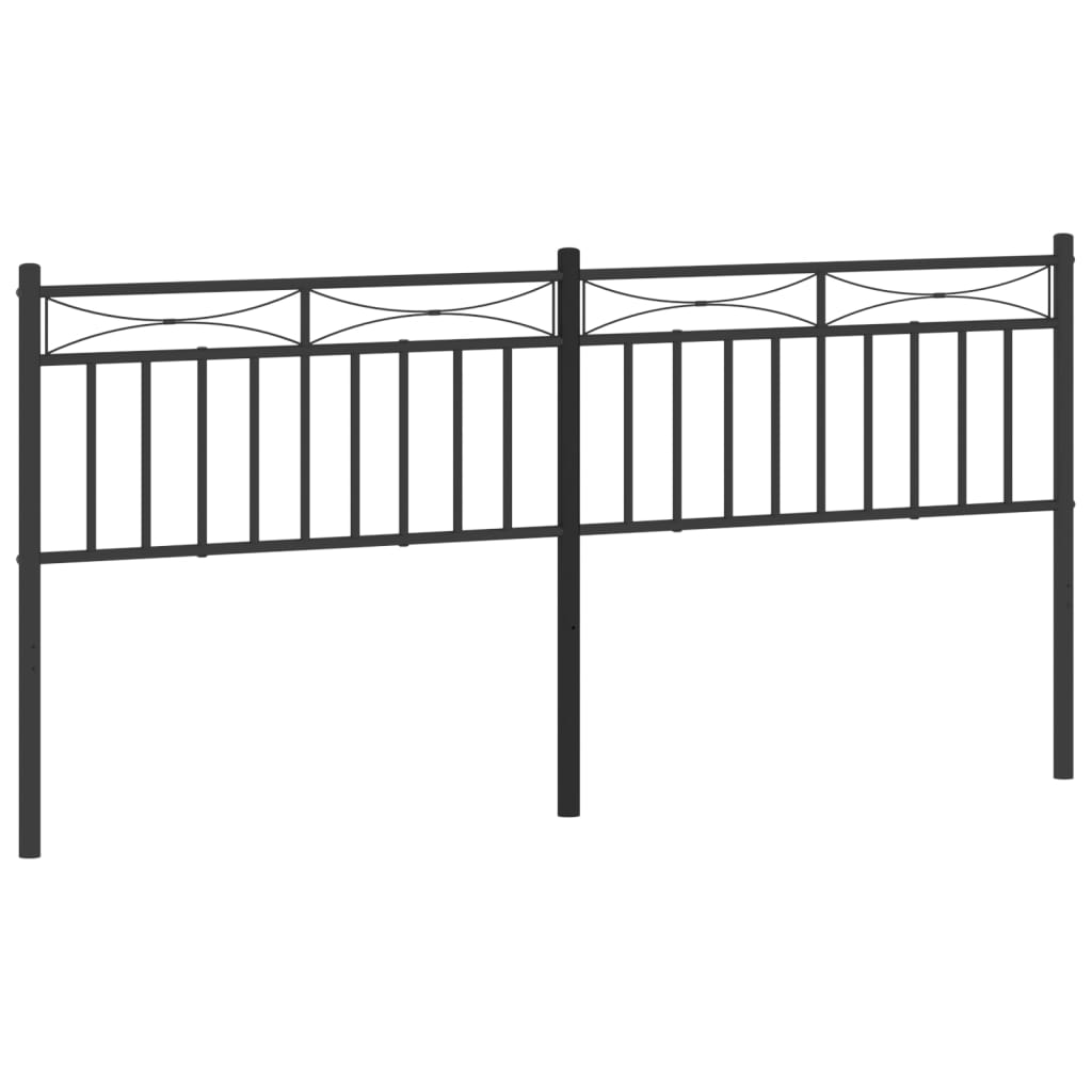 Tête de lit métal noir 180 cm Têtes et pieds de lit vidaXL   