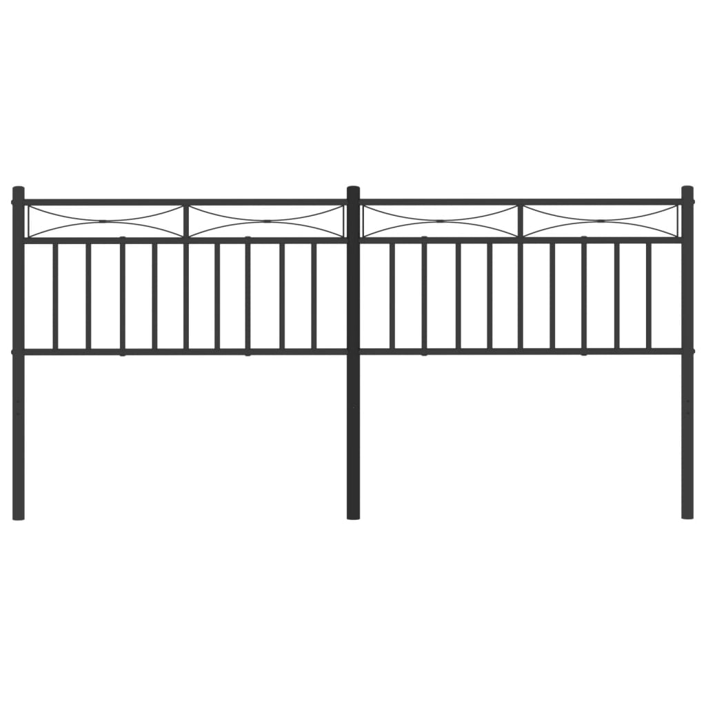 Tête de lit métal noir 193 cm Têtes et pieds de lit vidaXL   