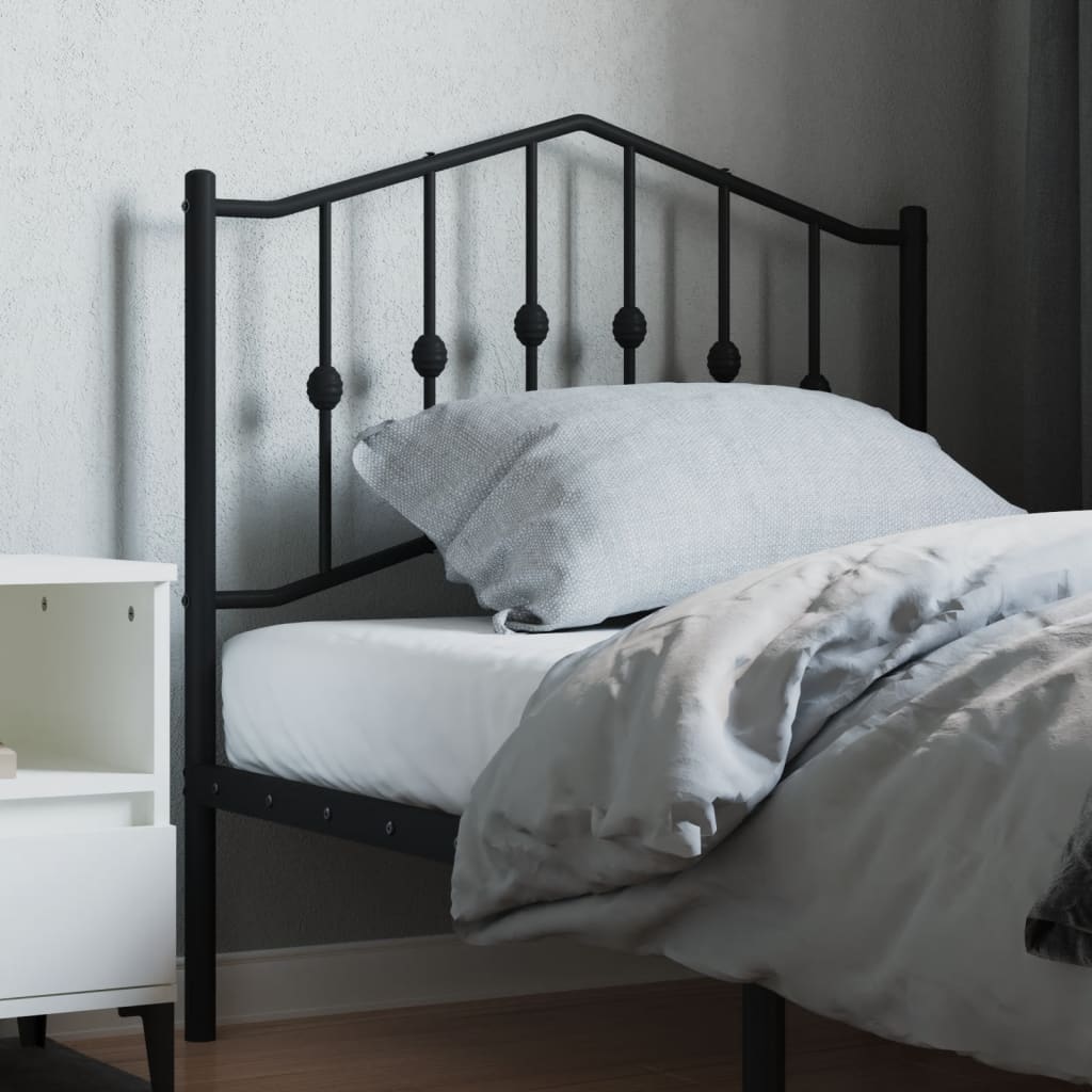 Tête de lit métal noir 90 cm Têtes et pieds de lit vidaXL   