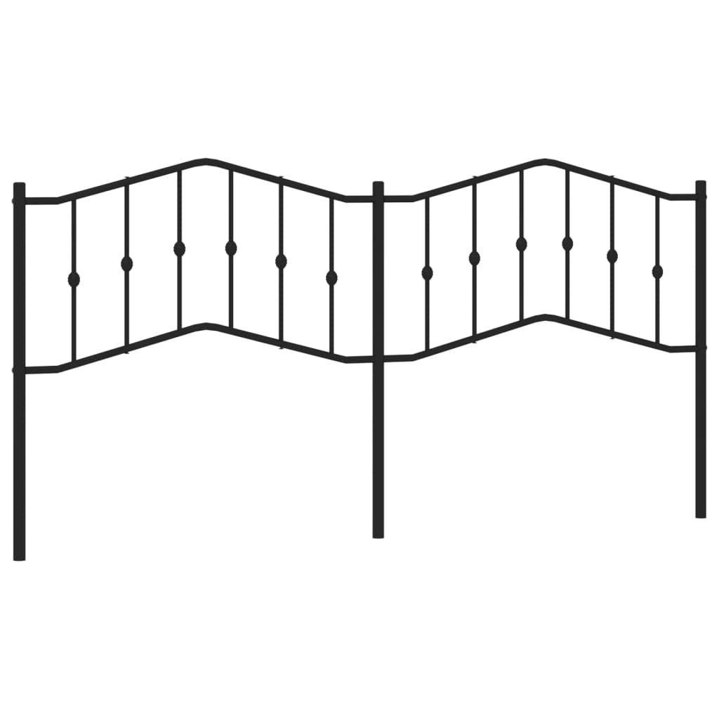 Tête de lit métal noir 193 cm Têtes et pieds de lit vidaXL   