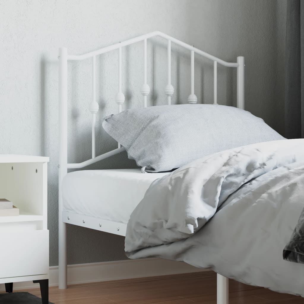 Tête de lit métal blanc 80 cm Têtes et pieds de lit vidaXL   