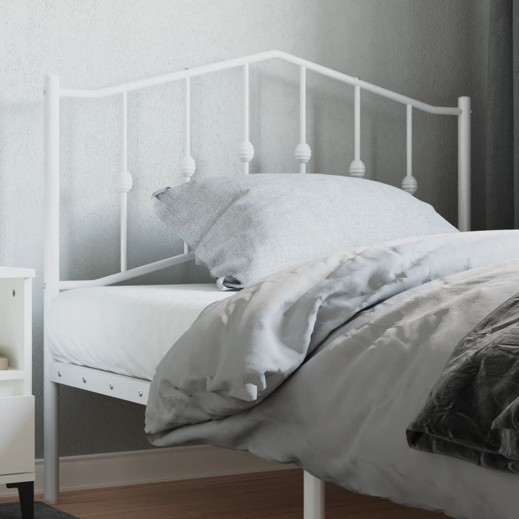 Tête de lit métal blanc 100 cm Têtes et pieds de lit vidaXL   