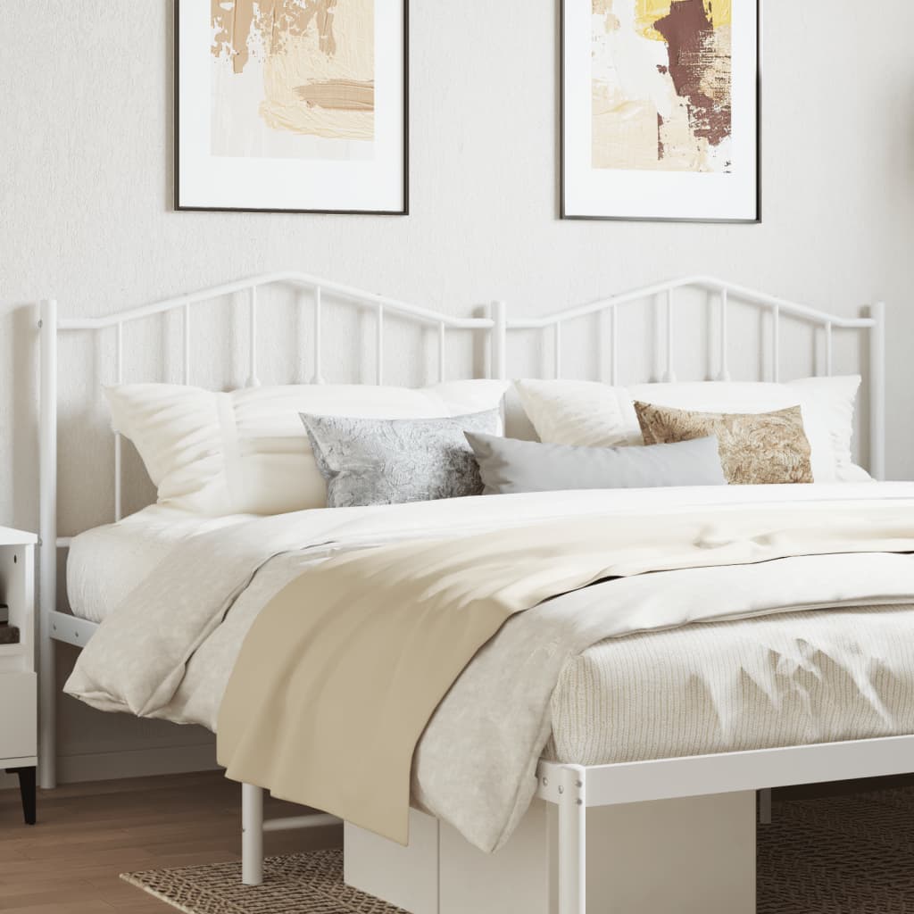 Tête de lit métal blanc 160 cm Têtes et pieds de lit vidaXL   